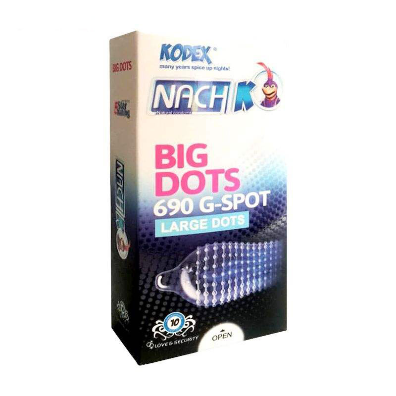 خرید کاندوم خاردار ناچ کدکس مدل BIG DOTS بسته 10 عددی _ راهنمای خرید کادوم انلاین