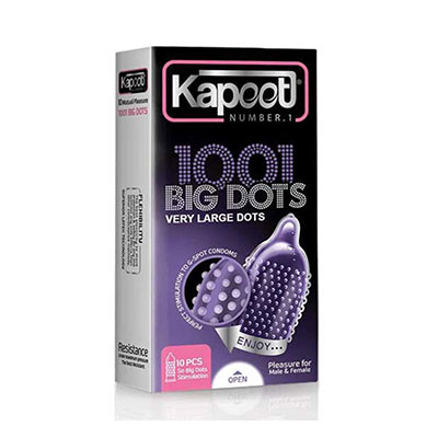 کاندوم کاپوت مدل BIG DOTS بسته 10 عددی_ راهنمای خرید کاندوم اینترنتی